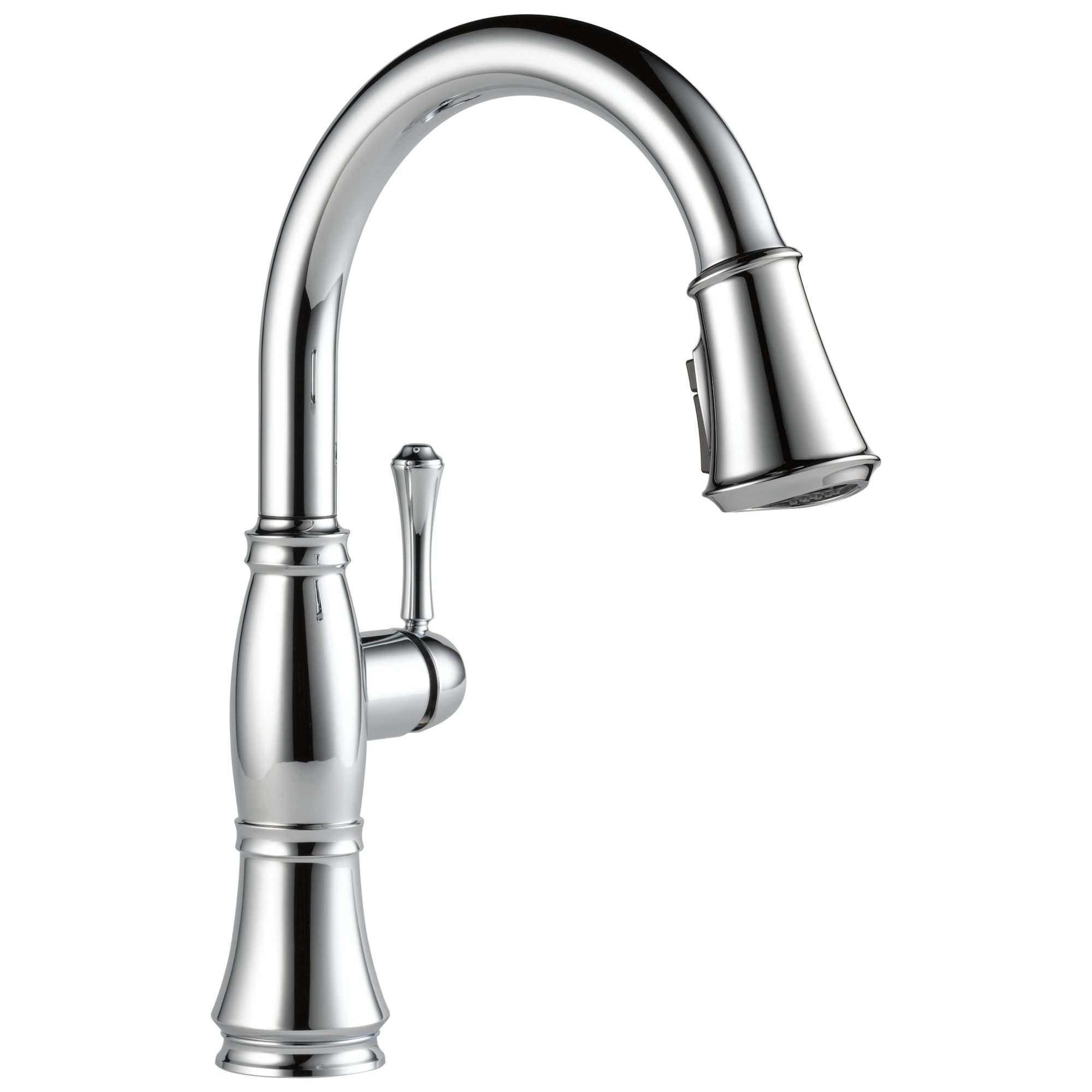 Delta - Single Handle Pull-Down Kitchen Faucet with ShieldSpray® Technology - Lumicoat® Chrome - 9197-PR-DST