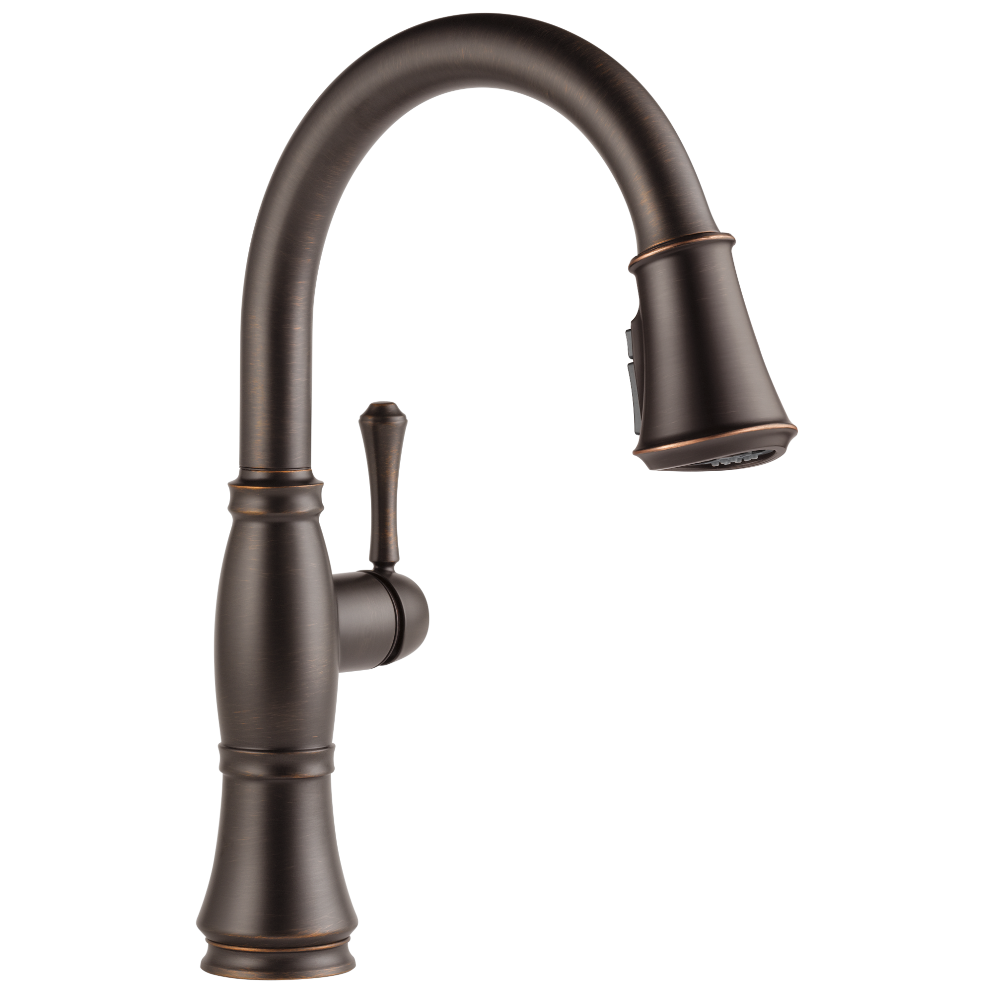 Delta - Single Handle Pull-Down Kitchen Faucet with ShieldSpray® Technology - Venetian Bronze - 9197-RB-DST