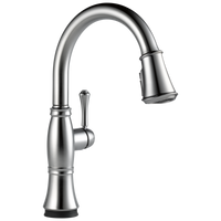 Delta - Single Handle Pull-Down Kitchen Faucet with Touch<sub>2</sub>O® and ShieldSpray® Technologies - Lumicoat® Arctic Stainless - 9197T-AR-PR-DST