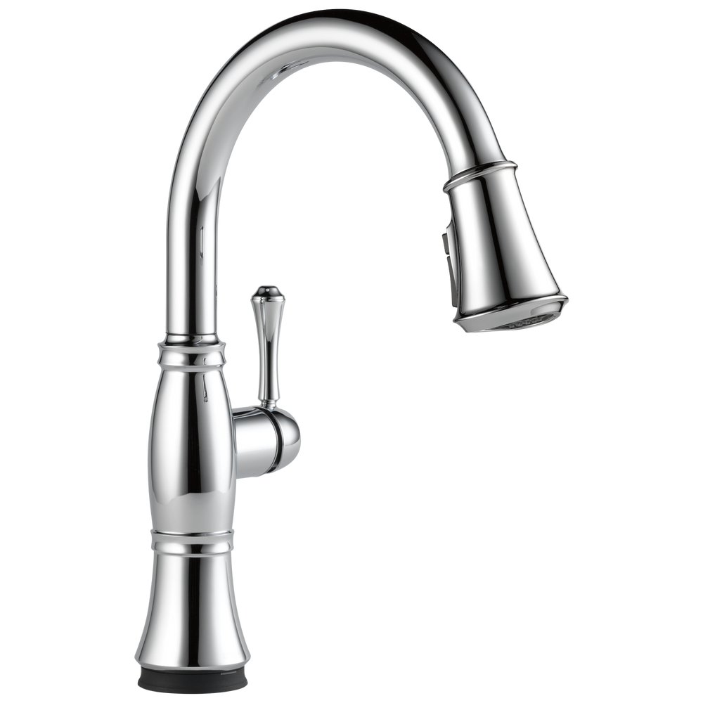 Delta - Single Handle Pull-Down Kitchen Faucet with Touch<sub>2</sub>O® and ShieldSpray® Technologies - Lumicoat® Chrome - 9197T-PR-DST