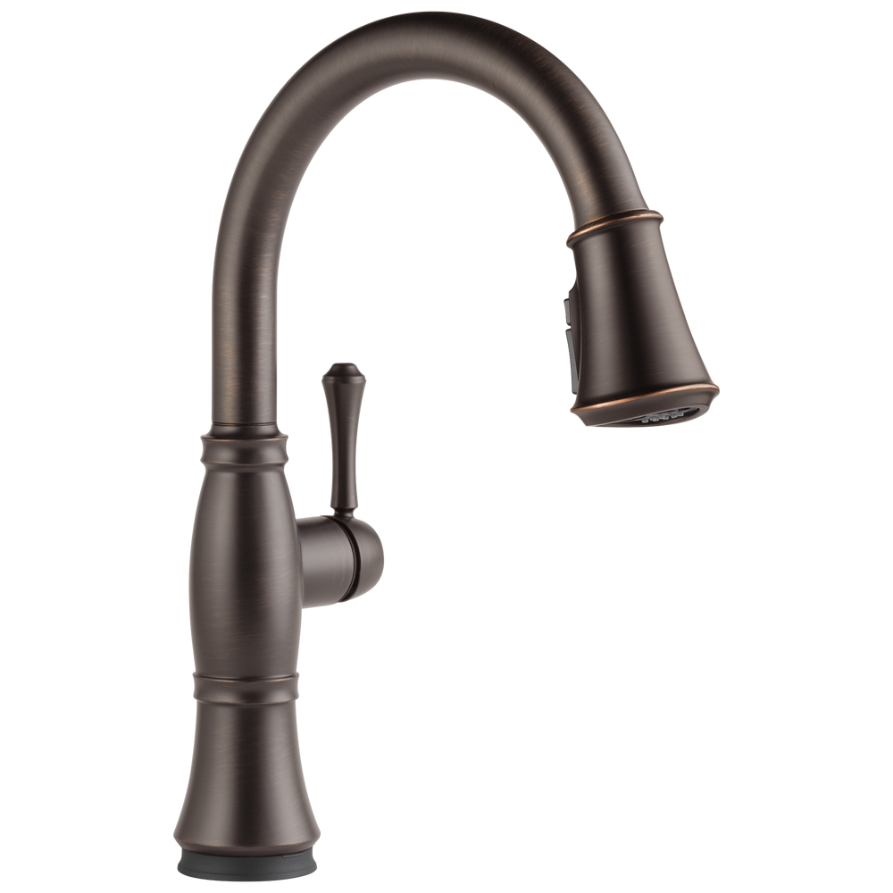 Delta - Single Handle Pull-Down Kitchen Faucet with Touch<sub>2</sub>O® and ShieldSpray® Technologies - Venetian Bronze - 9197T-RB-DST