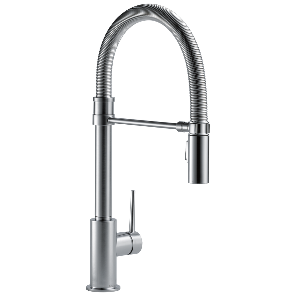 Delta - Single-Handle Pull-Down Spring Kitchen Faucet - Arctic Stainless - 9659-AR-DST