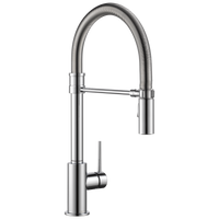 Delta - Single-Handle Pull-Down Spring Kitchen Faucet - Chrome - 9659-DST