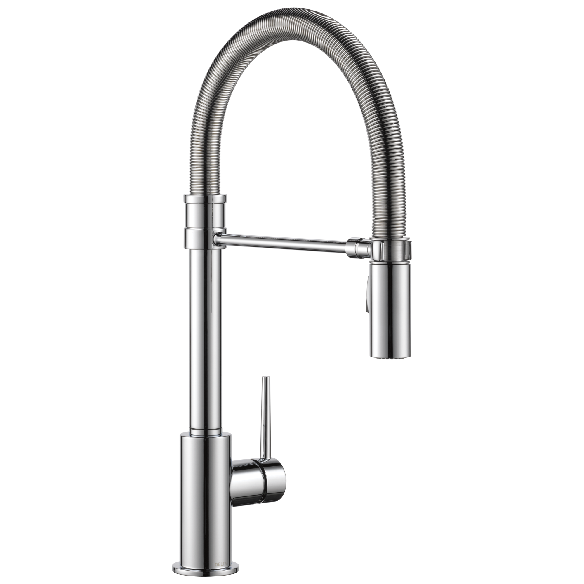 Delta - Single-Handle Pull-Down Spring Kitchen Faucet - Chrome - 9659-DST