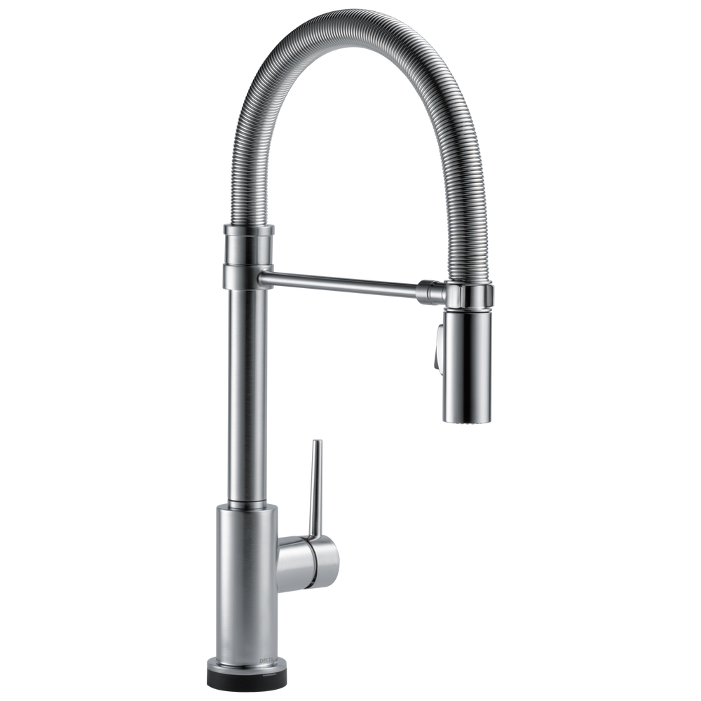 Delta - Single-Handle Pull-Down Spring Kitchen Faucet with Touch<sub>2</sub>O® Technology - Arctic Stainless - 9659T-AR-DST