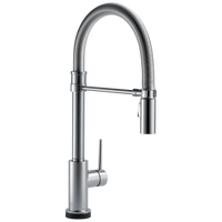 Delta - Single-Handle Pull-Down Spring Kitchen Faucet with Touch<sub>2</sub>O® Technology - Arctic Stainless - 9659T-AR-DST