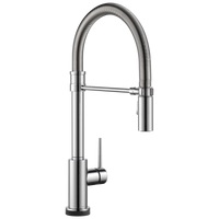 Delta - Single-Handle Pull-Down Spring Kitchen Faucet with Touch<sub>2</sub>O® Technology - Chrome - 9659T-DST