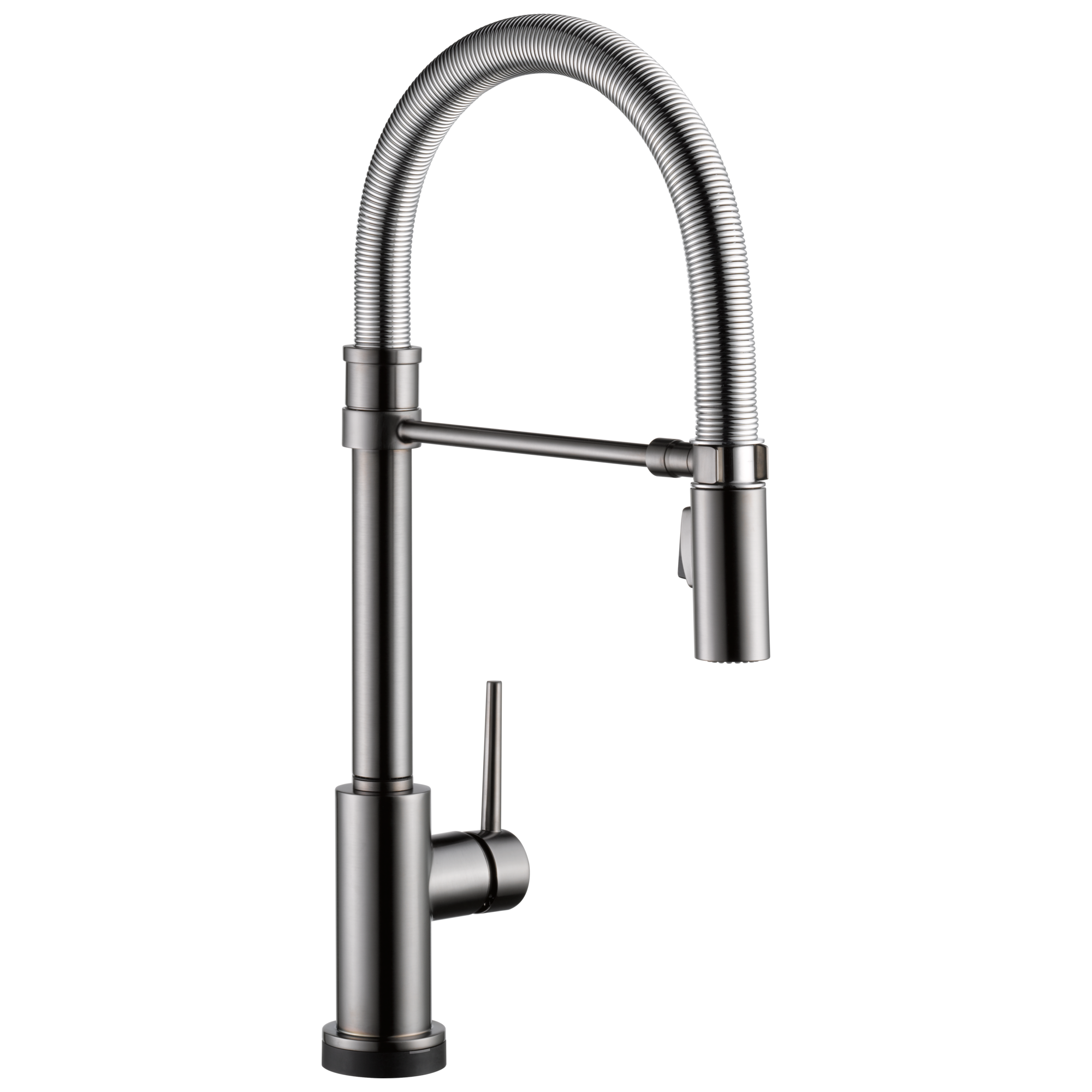 Delta - Single-Handle Pull-Down Spring Kitchen Faucet with Touch<sub>2</sub>O® Technology - Black Stainless - 9659T-KS-DST