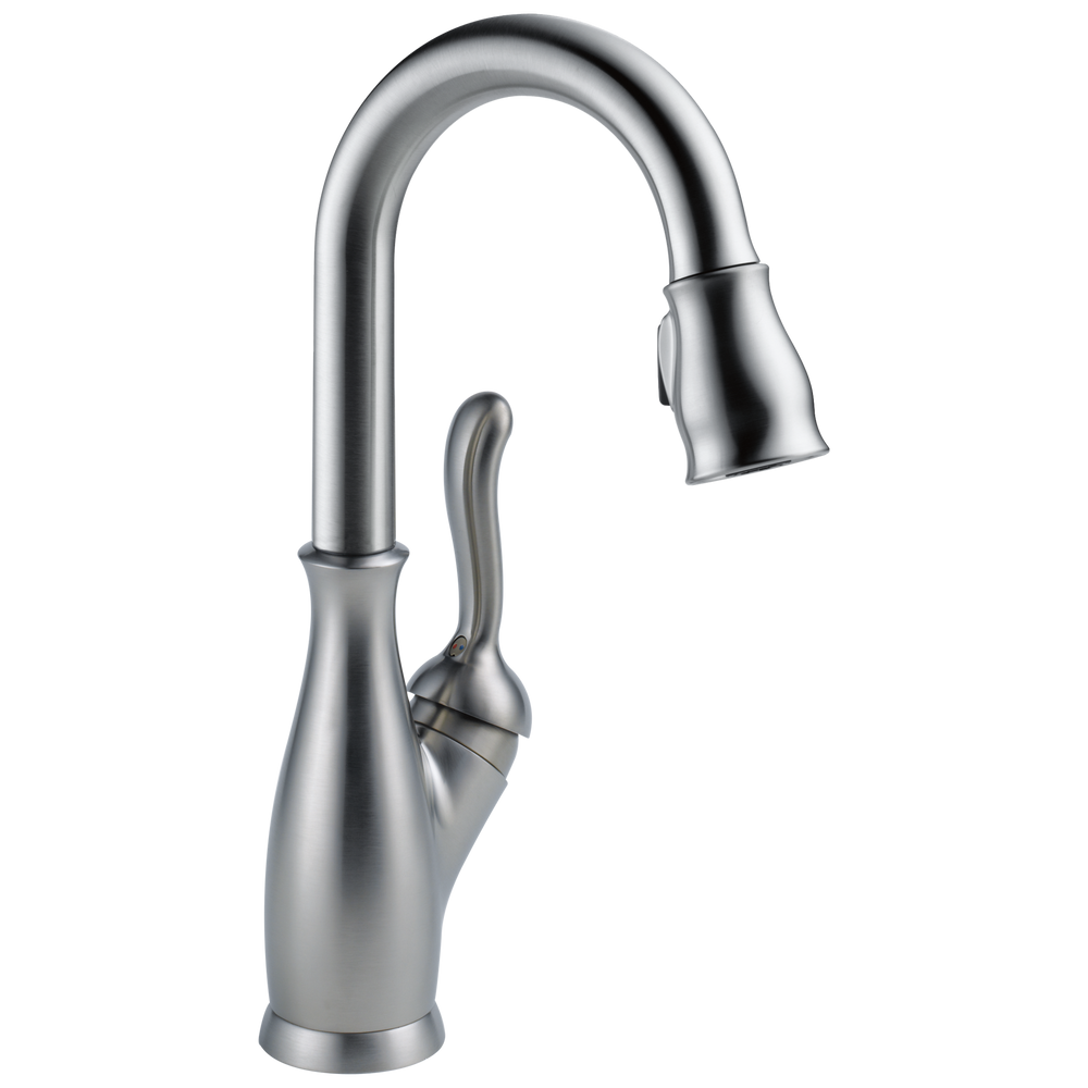 Delta - Single Handle Pull-Down Bar / Prep Faucet - Arctic Stainless - 9678-AR-DST