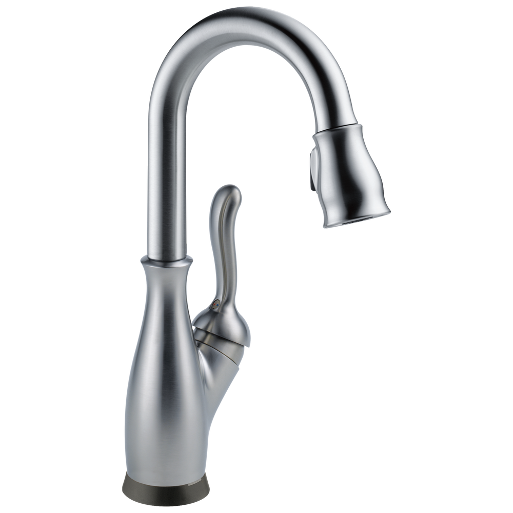 Delta - Single Handle Pull-Down Bar / Prep Faucet with Touch<sub>2</sub>O® Technology - Arctic Stainless - 9678T-AR-DST