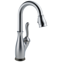 Delta - Single Handle Pull-Down Bar / Prep Faucet with Touch<sub>2</sub>O® Technology - Arctic Stainless - 9678T-AR-DST