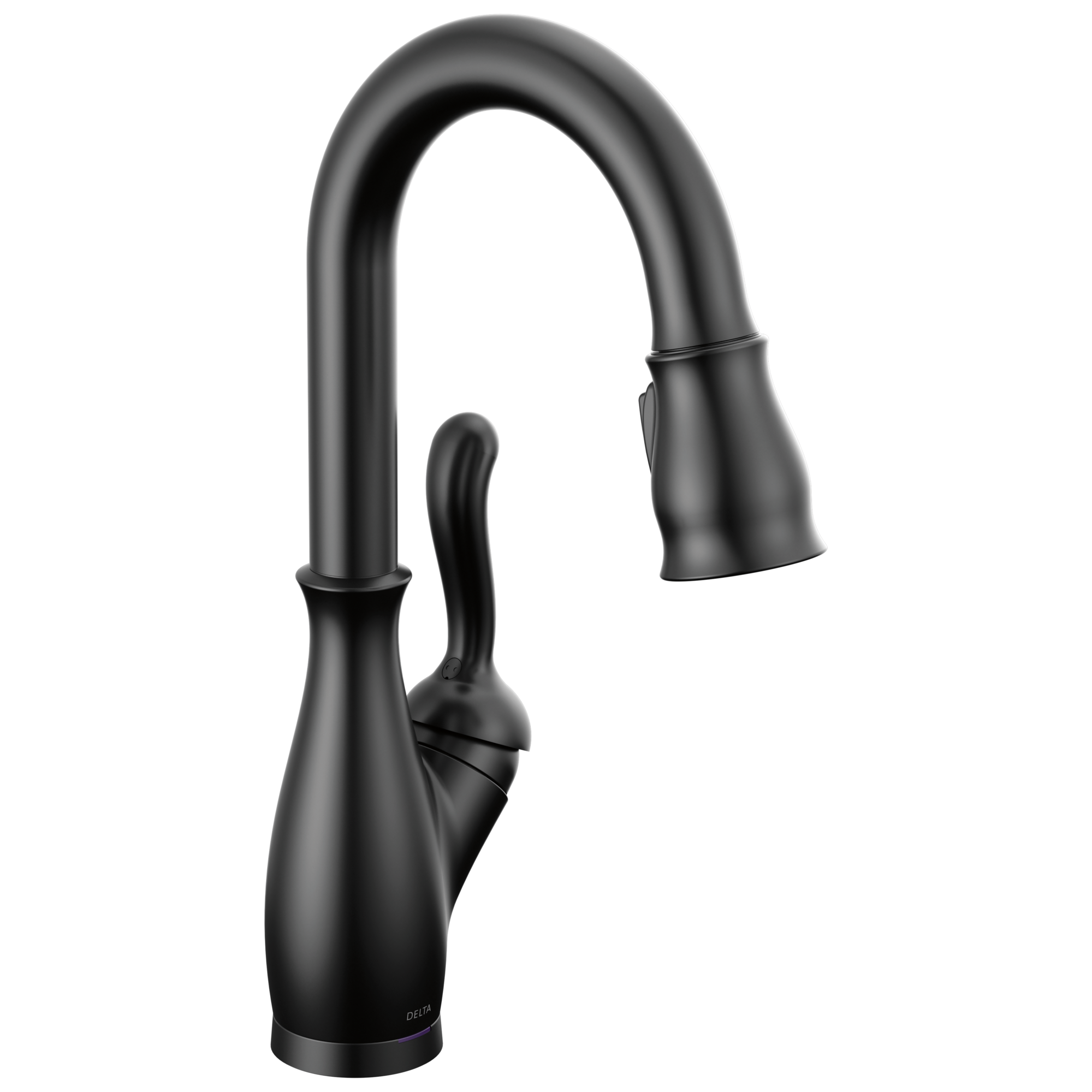 Delta - Single Handle Pull-Down Bar / Prep Faucet with Touch<sub>2</sub>O® Technology - Matte Black - 9678T-BL-DST