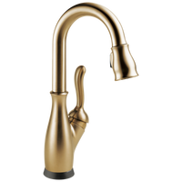 Delta - Single Handle Pull-Down Bar / Prep Faucet with Touch<sub>2</sub>O® Technology - Champagne Bronze - 9678T-CZ-DST