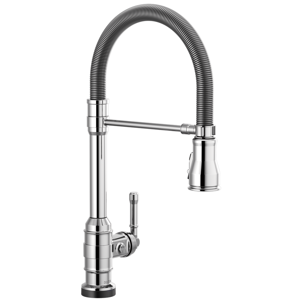 Delta - Single-Handle Pull-Down Spring Kitchen Faucet with Touch<sub>2</sub>O® Technology - Chrome - 9690T-DST