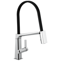 Delta - Single Handle Exposed Hose Kitchen Faucet - Chrome - 9693-DST