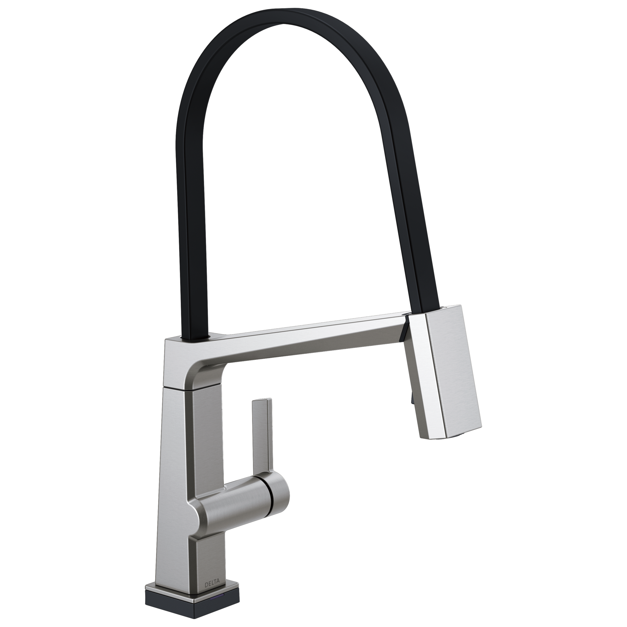 Delta - Single Handle Exposed Hose Kitchen Faucet with Touch<sub>2</sub>O Technology - Arctic Stainless - 9693T-AR-DST