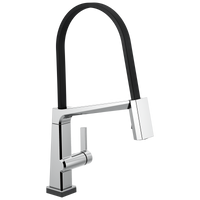 Delta - Single Handle Exposed Hose Kitchen Faucet with Touch<sub>2</sub>O Technology - Chrome - 9693T-DST