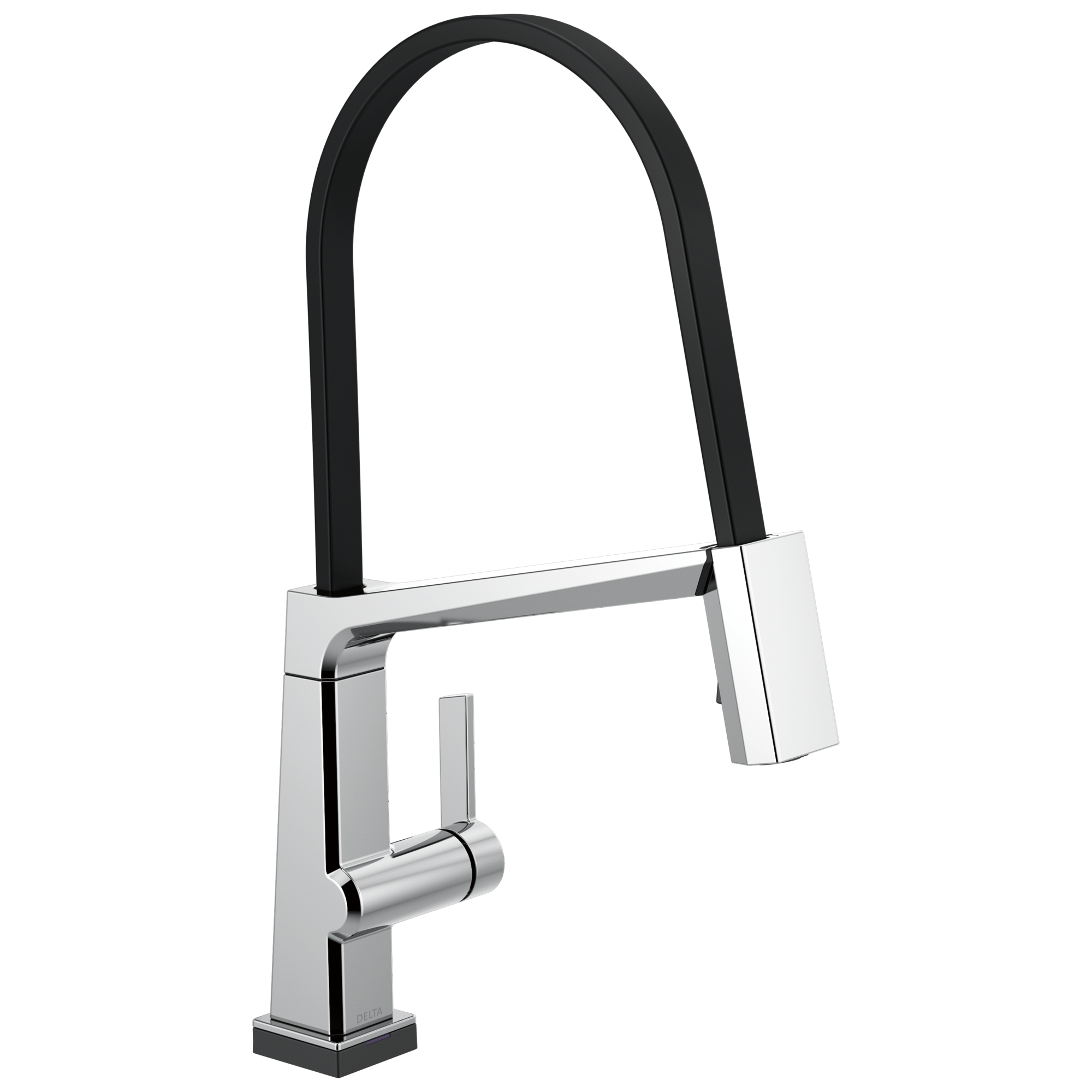 Delta - Single Handle Exposed Hose Kitchen Faucet with Touch<sub>2</sub>O Technology - Chrome - 9693T-DST