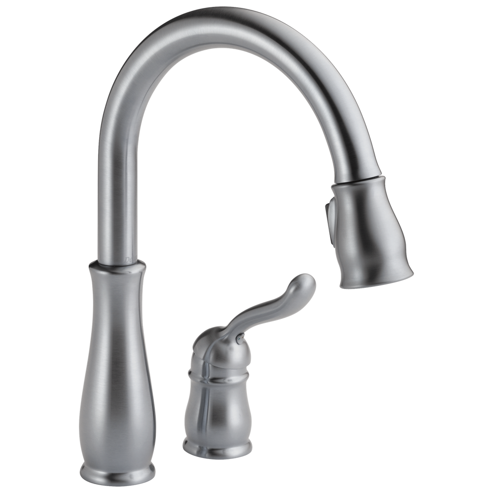 Delta - Single Handle Pull-Down Kitchen Faucet - Arctic Stainless - 978-AR-DST