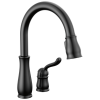 Delta - Single Handle Pull-Down Kitchen Faucet - Matte Black - 978-BL-DST