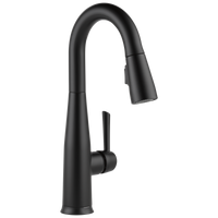 Delta - Single Handle Pull-Down Bar / Prep Faucet with Touch<sub>2</sub>O® Technology - Matte Black - 9913T-BL-DST