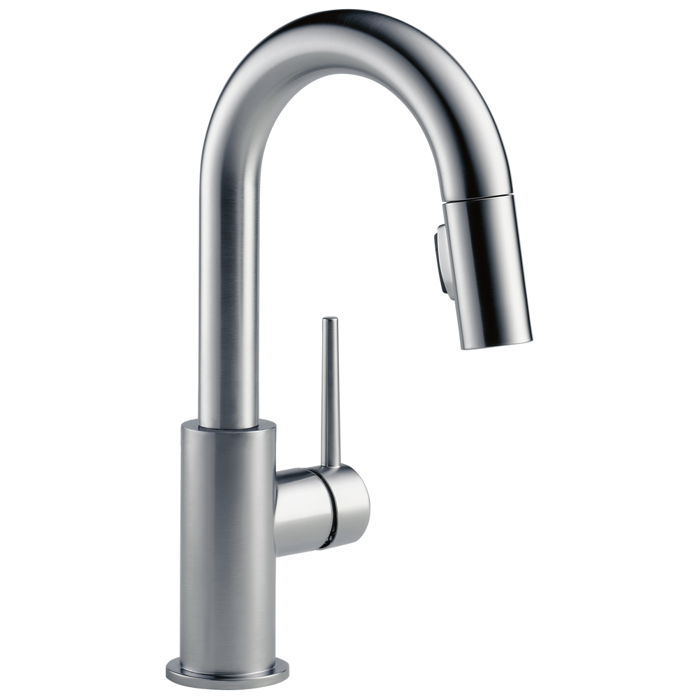 Delta - Single Handle Pull-Down Bar / Prep Faucet - Arctic Stainless - 9959-AR-DST