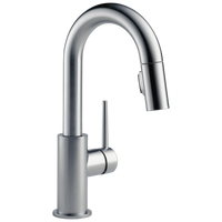 Delta - Single Handle Pull-Down Bar / Prep Faucet - Arctic Stainless - 9959-AR-DST