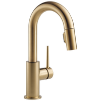 Delta - Single Handle Pull-Down Bar / Prep Faucet - Champagne Bronze - 9959-CZ-DST