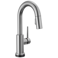 Delta - Single Handle Pull-Down Bar / Prep Faucet with Touch<sub>2</sub>O® Technology - Arctic Stainless - 9959T-AR-DST