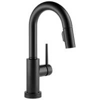 Delta - Single Handle Pull-Down Bar / Prep Faucet with Touch<sub>2</sub>O® Technology - Matte Black - 9959T-BL-DST