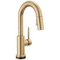 Delta - Single Handle Pull-Down Bar / Prep Faucet with Touch<sub>2</sub>O® Technology - Champagne Bronze - 9959T-CZ-DST