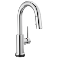 Delta - Single Handle Pull-Down Bar / Prep Faucet with Touch<sub>2</sub>O® Technology - Chrome - 9959T-DST