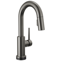 Delta - Single Handle Pull-Down Bar / Prep Faucet with Touch<sub>2</sub>O® Technology - Black Stainless - 9959T-KS-DST