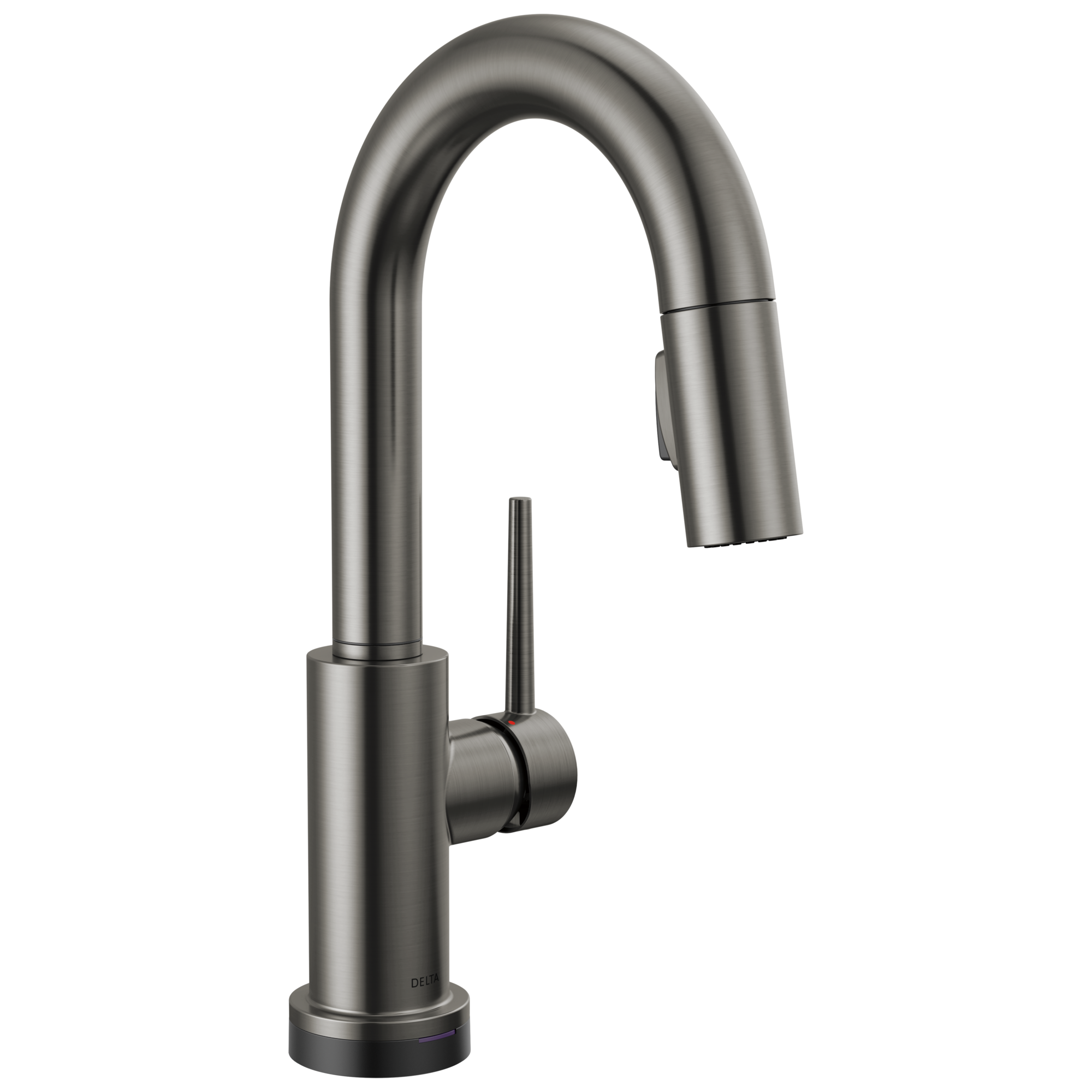 Delta - Single Handle Pull-Down Bar / Prep Faucet with Touch<sub>2</sub>O® Technology - Black Stainless - 9959T-KS-DST