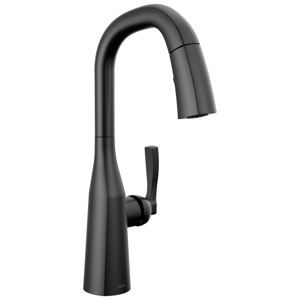 Delta - Single Handle Pull-Down Bar/Prep Faucet - Matte Black - 9976-BL-DST