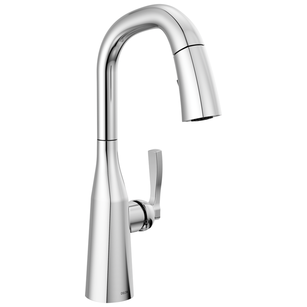 Delta - Single Handle Pull-Down Bar/Prep Faucet - Lumicoat® Chrome - 9976-PR-DST