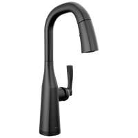 Delta - Single Handle Pull Down Bar/Prep Faucet with Touch 2O Technology - Matte Black - 9976T-BL-DST