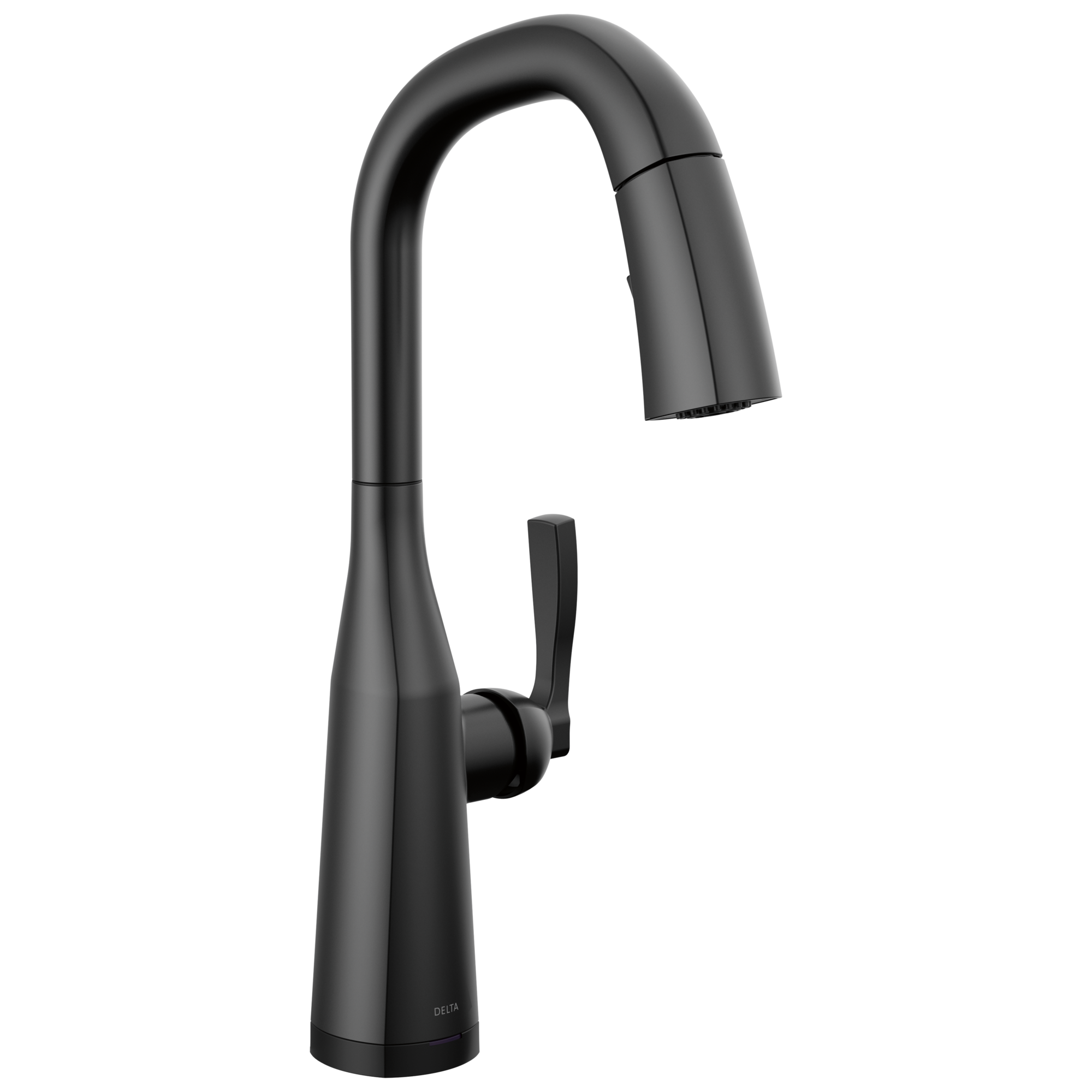 Delta - Single Handle Pull Down Bar/Prep Faucet with Touch 2O Technology - Matte Black - 9976T-BL-DST