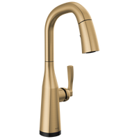 Delta - Single Handle Pull Down Bar/Prep Faucet with Touch 2O Technology - Lumicoat® Champagne Bronze - 9976T-CZ-PR-DST