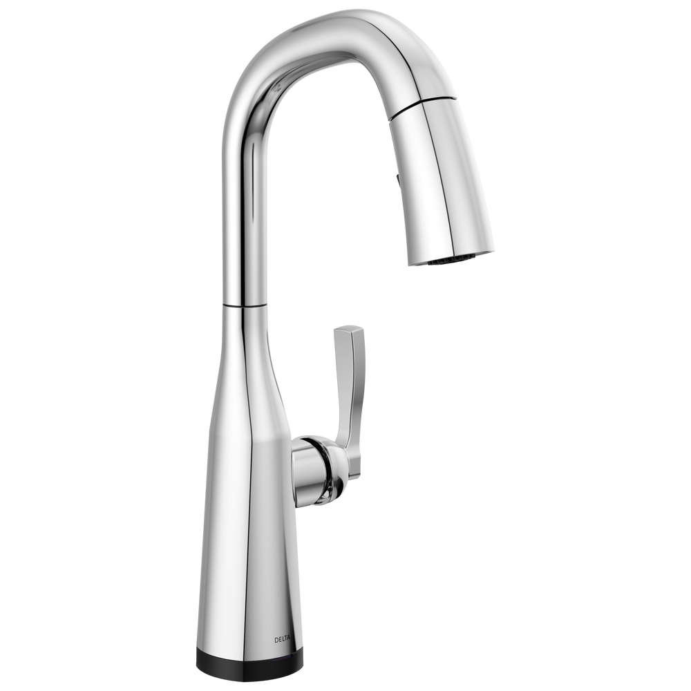 Delta - Single Handle Pull Down Bar/Prep Faucet with Touch 2O Technology - Lumicoat® Chrome - 9976T-PR-DST