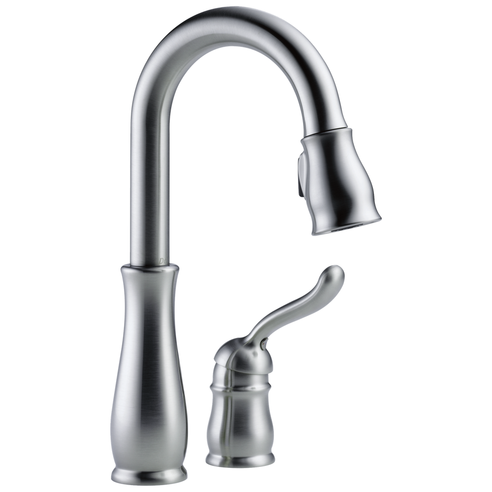 Delta - Single Handle Pull-Down Bar / Prep Faucet - Arctic Stainless - 9978-AR-DST