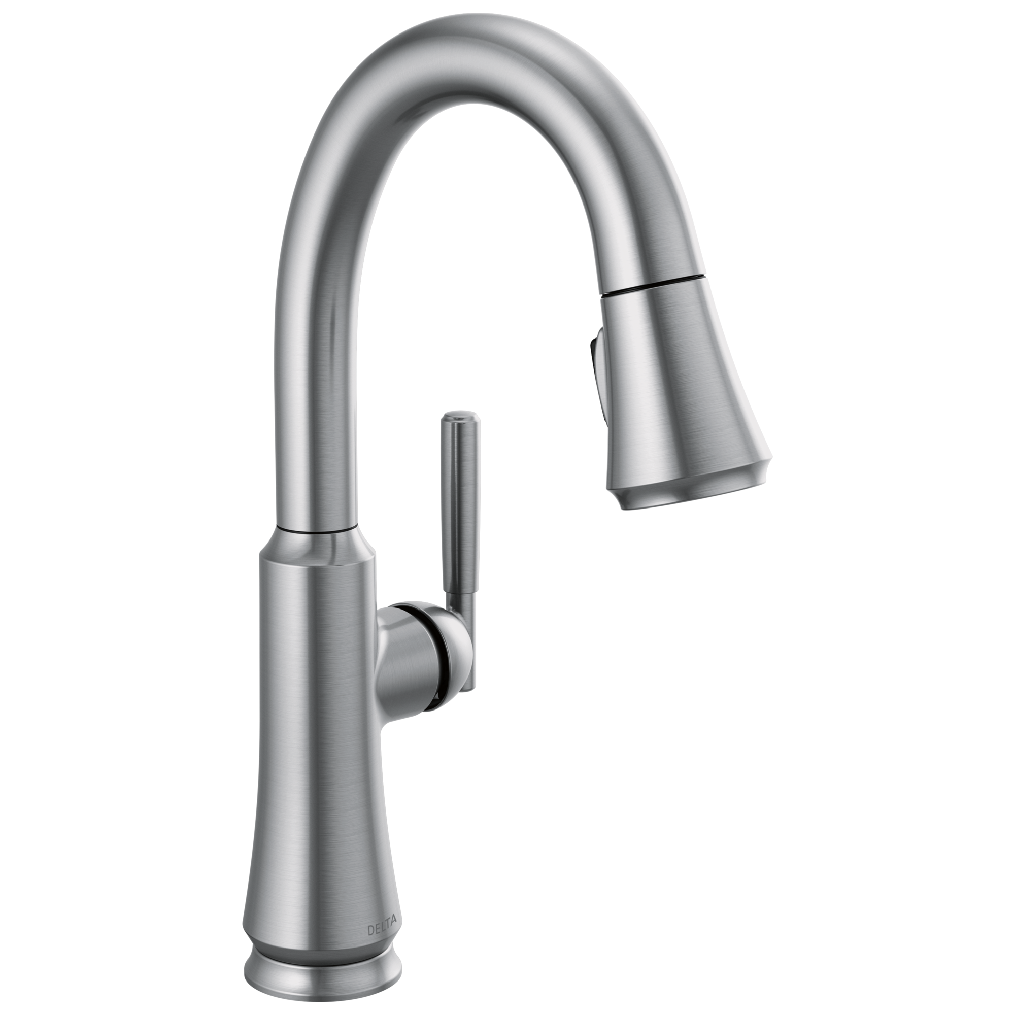 Delta - Single Handle Pull Down Bar/Prep Faucet - Arctic Stainless - 9979-AR-DST