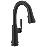 Delta - Single Handle Pull Down Bar/Prep Faucet - Matte Black - 9979-BL-DST