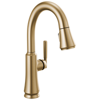 Delta - Single Handle Pull Down Bar/Prep Faucet - Champagne Bronze - 9979-CZ-DST