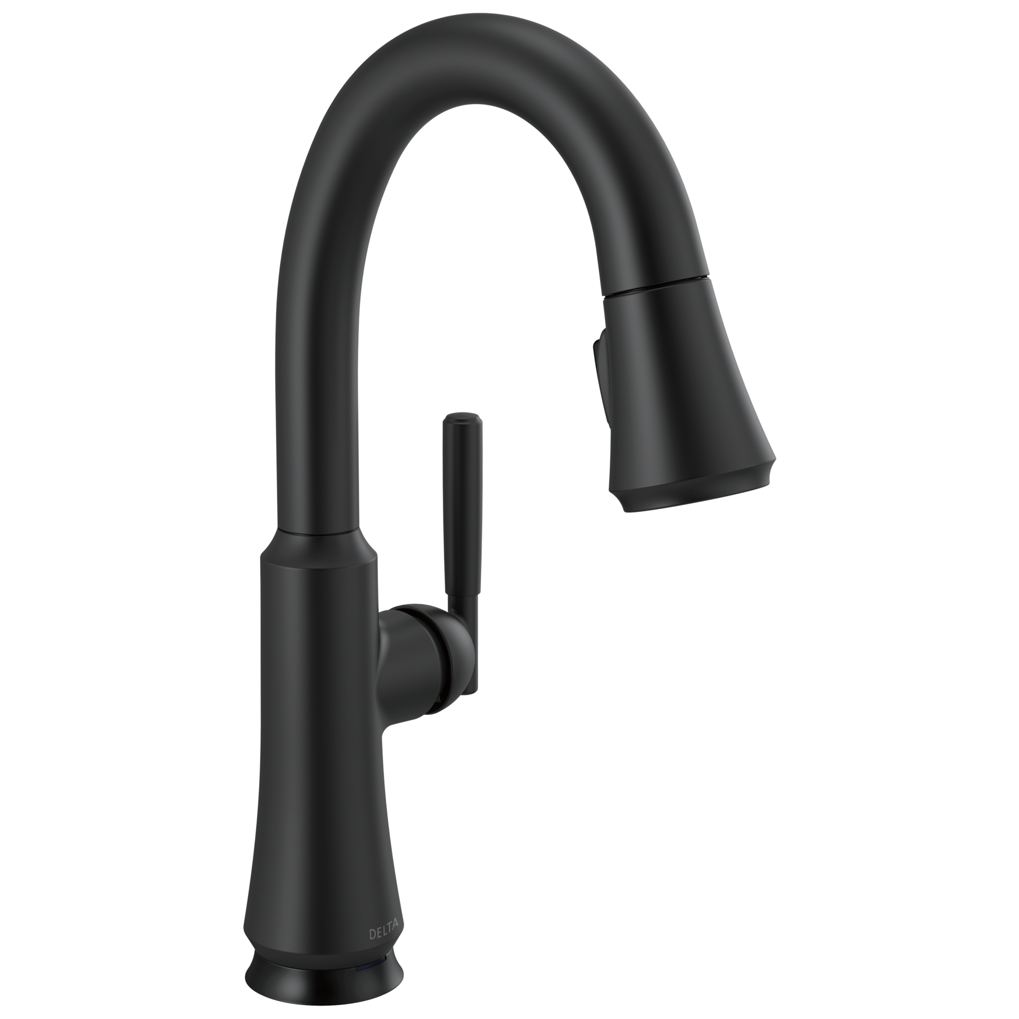 Delta - Single Handle Pull Down Bar/Prep Faucet with Touch<sub>2</sub>O Technology - Matte Black - 9979T-BL-DST