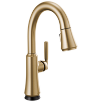 Delta - Single Handle Pull Down Bar/Prep Faucet with Touch<sub>2</sub>O Technology - Champagne Bronze - 9979T-CZ-DST