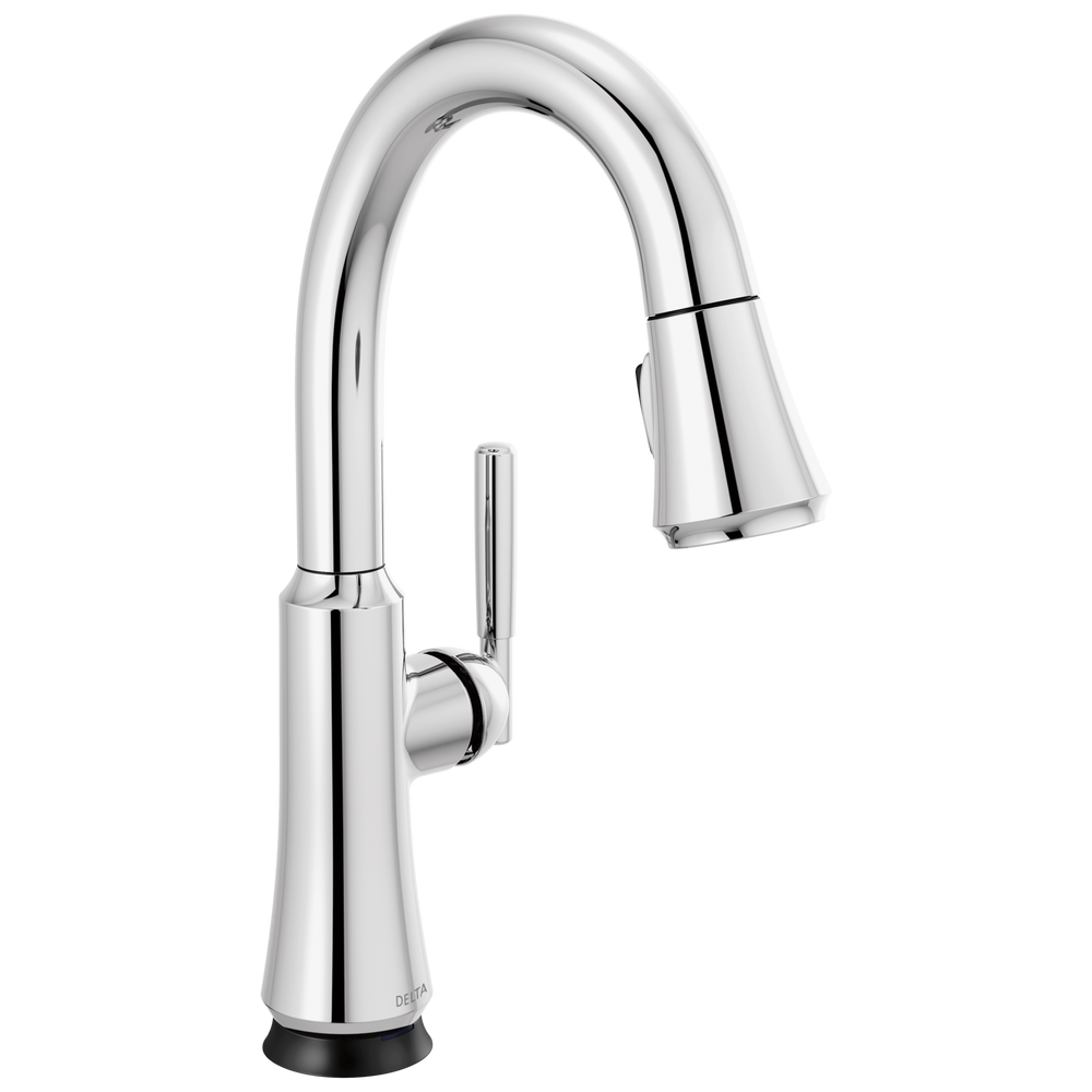 Delta - Single Handle Pull Down Bar/Prep Faucet with Touch<sub>2</sub>O Technology - Chrome - 9979T-DST