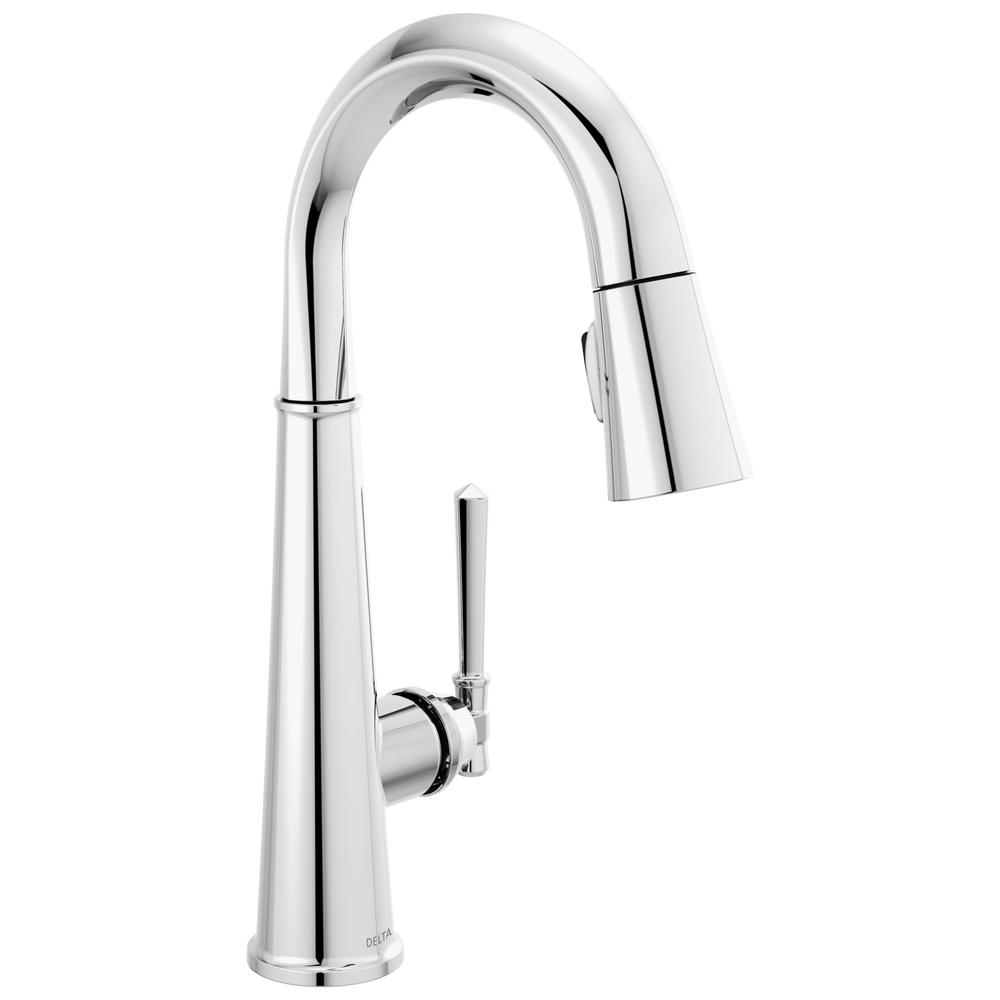 Delta - Single Handle Pull Down Bar/Prep Faucet - Lumicoat® Chrome - 9982-PR-DST