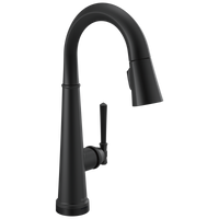 Delta - Single Handle Pull Down Bar/Prep Faucet with Touch2O Technology - Matte Black - 9982T-BL-DST