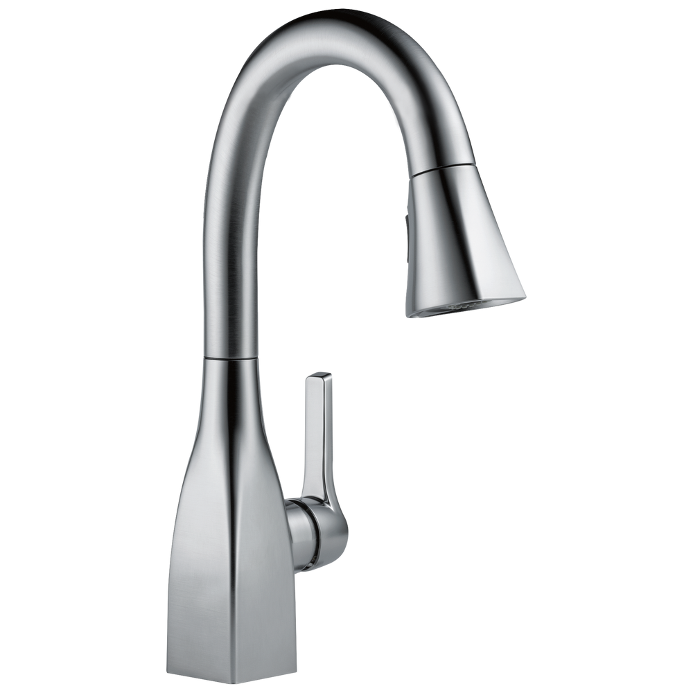 Delta - Single Handle Pull-Down Bar / Prep Faucet - Arctic Stainless - 9983-AR-DST